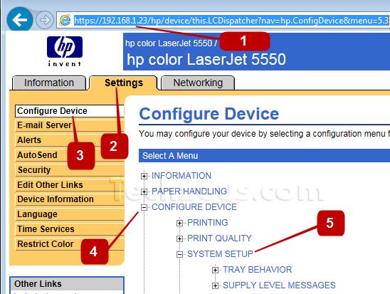 nyhed mønster skade How to display IP address of HP 5550 on Printer control panel | techzeus.com