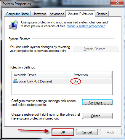 How to Turn on or Enable System Restore in windows 7 | techzeus.com